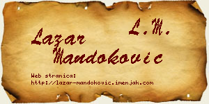 Lazar Mandoković vizit kartica